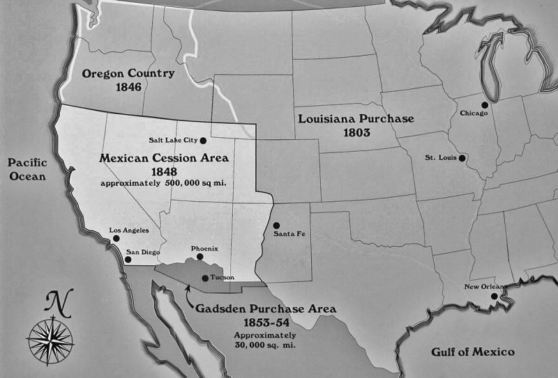 Map of Gadsden Purchase. Photo: The Arizona Historical Society. 